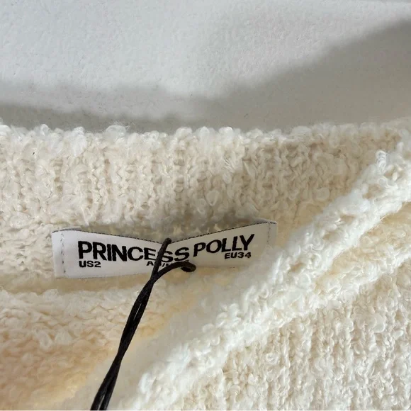 NWT Princess Polly Cream Cloud Strapless Boucle Maxi Dress Size 2 New - Picture 8 of 15